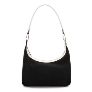 Gucci Black & White Leather shoulder bag